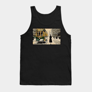 The Art of Trams - New Realism Style - Mugs For Transit Lovers Tank Top